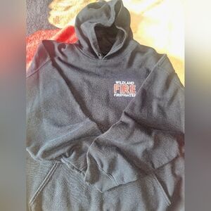 Wildland Fire Firefighter Hooded Sweatshirt - Black